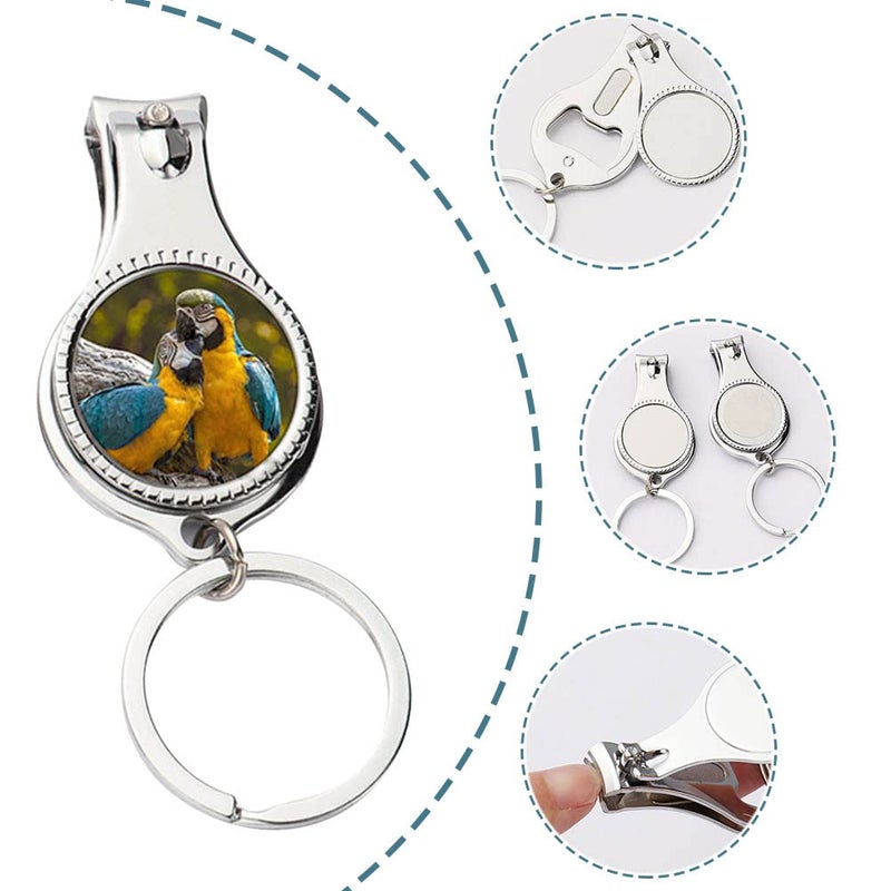 ZUYYON 6 Pack Sublimation Blanks Keychains Nail Clipper Metal Bottle Opener  Aluminum Heat Transfer Keychains DIY Blank Keychains for Birthday Anniversary Graduation Holiday Gifts(A) - Image 3